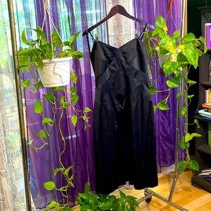 New Strapless, black satiny, Vamp dress Size Juniors 13/14